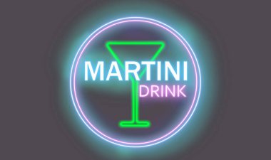 Martini, martini bardağında içki şeklinde.