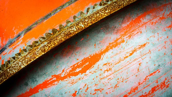 Beton, metal turuncu metal dokusuna sıçraması gri Co ile