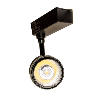 LED ışıklandırma, projektör ışığı, lamba açık, beyaz arka planda izole.