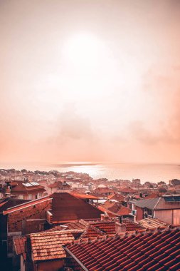 Süzebolu eski kasaba Karadeniz kıyısında, bir büyük deniz tatil Bulgaristan için görüntüleyin. Ortaçağ Şehir Bulgaristan