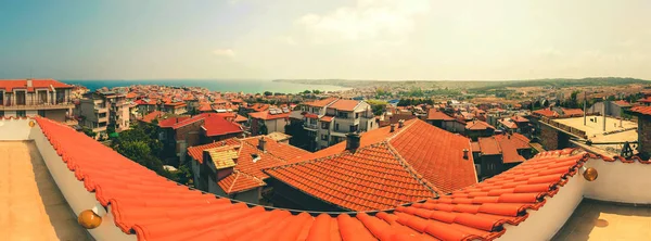 Süzebolu eski kasaba Karadeniz kıyısında, bir büyük deniz tatil Bulgaristan için görüntüleyin. Ortaçağ Şehir Bulgaristan
