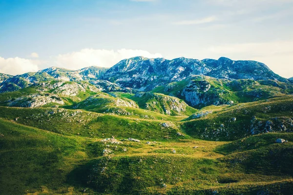 Wonderful view to mountains in the national park Durmitor in Montenegro, Balkans. Europe. Beauty world. Traveling through Montenegro — Stock Photo, Image