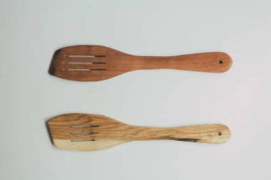 Rustik mutfak dekorasyon ahşap çatal bıçak takımı ile. Ülke Mutfak Dekorasyon.