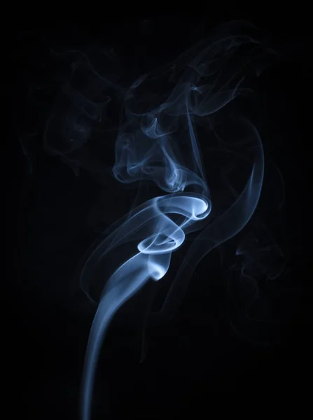 Αφηρημένο μπλε καπνό που ρέει κάθετα υπόβαθρο Εικόνα Αρχείου