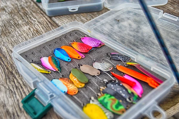 Kit de señuelo de pesca de trucha-cuchara —  Fotos de Stock