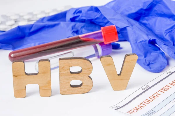 Hbv Acrônimo Médico Abreviatura Vírus Hepatite Diagnóstico Laboratorial Diagnóstico Físico — Fotografia de Stock