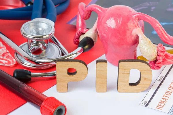 Pid Abbreviation Acronym Pelvic Inflammatory Disease Infection Inflammation Organs Female — Stock Photo, Image