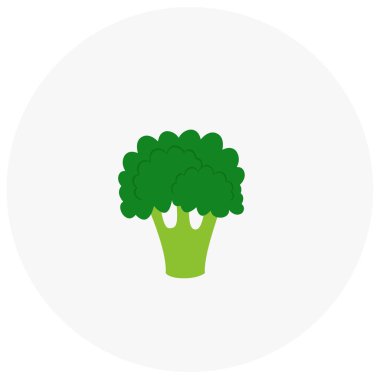 Renk arka plan üzerinde izole trendy düz stil brokoli simgesini. Tasarım, logo, UI sebze simgesi. Vektör çizim, Eps10. Düz stil.