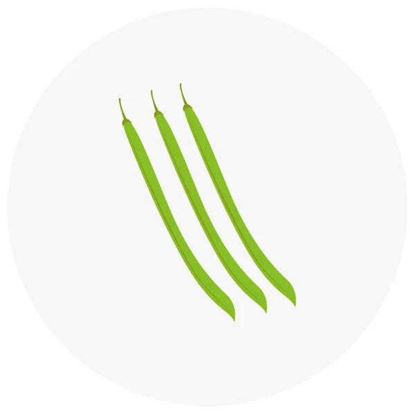 Dlouhé fazole ikona v moderní plochý izolované na barvu pozadí. Zelenina symbol pro váš návrh, logo, Ui. Vektorové ilustrace, Eps10. Plochý. — Stockový vektor