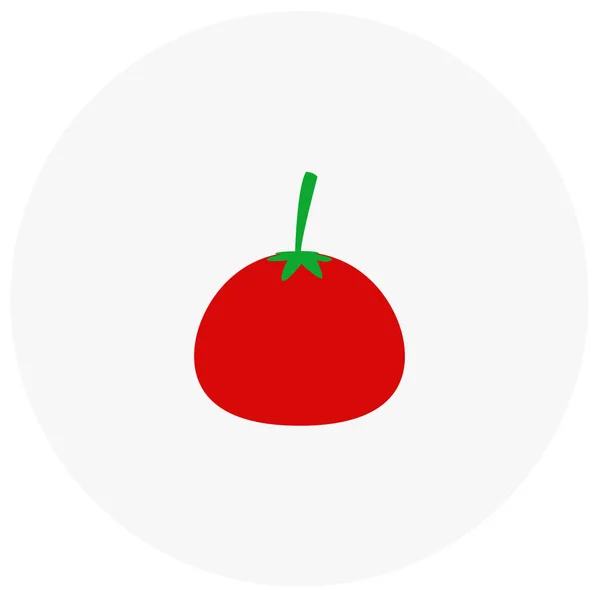 Trendi lapos stílusú elszigetelt background színes paradicsom ikonra. Zöldség szimbólum a design, logo, Ui. Vektoros illusztráció, Eps10. Lapos stílusú. — Stock Vector