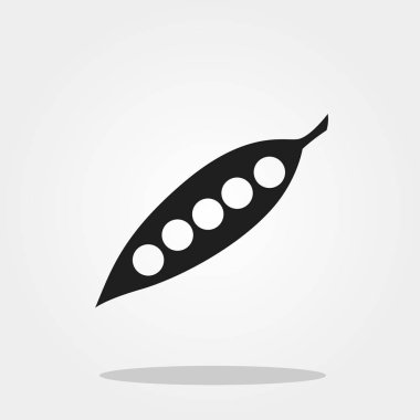 Renk arka plan üzerinde izole trendy düz stil bezelye simgesini. Tasarım, logo, UI sebze simgesi. Vektör çizim, Eps10. Düz stil.