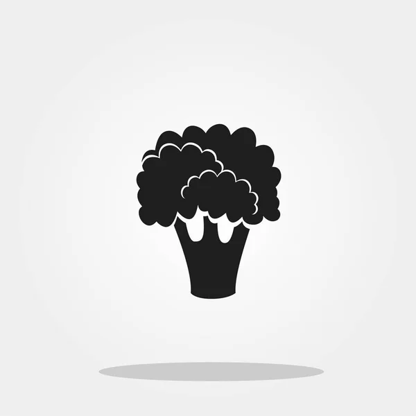 Icône brocoli dans un style plat tendance isolé sur fond de couleur. Légumes symbole pour votre conception, logo, UI. Illustration vectorielle, EPS10. Style plat . — Image vectorielle