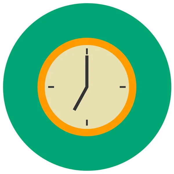 Reloj lindo icono en estilo plano de moda aislado sobre fondo gris. Símbolo escolar para su diseño, logotipo, interfaz de usuario. Ilustración vectorial, EPS10 . — Archivo Imágenes Vectoriales