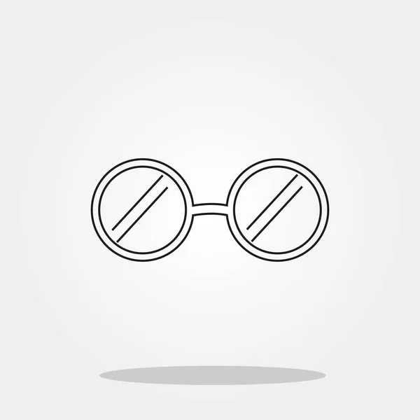 Lunettes icône mignonne dans un style plat à la mode isolé sur fond gris. Symbole de l'école pour votre design, logo, UI. Illustration vectorielle, EPS10 . — Image vectorielle