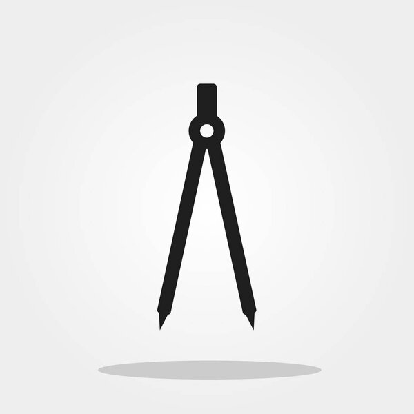 Компас милый значок в модном плоском стиле изолированы на сером фоне. Школьный символ твоего дизайна, логотипа, пользовательского интерфейса. Векторная иллюстрация, EPS10
.