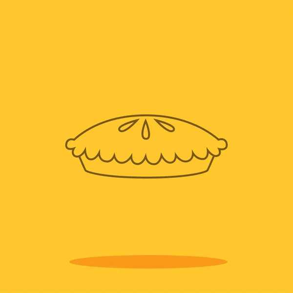 Kabak pasta renk arka plan üzerinde izole trendy düz stil şirin simgesinde. Şükran günü simgesi tasarım, logo, UI. Vektör çizim, Eps10. Düz stil.