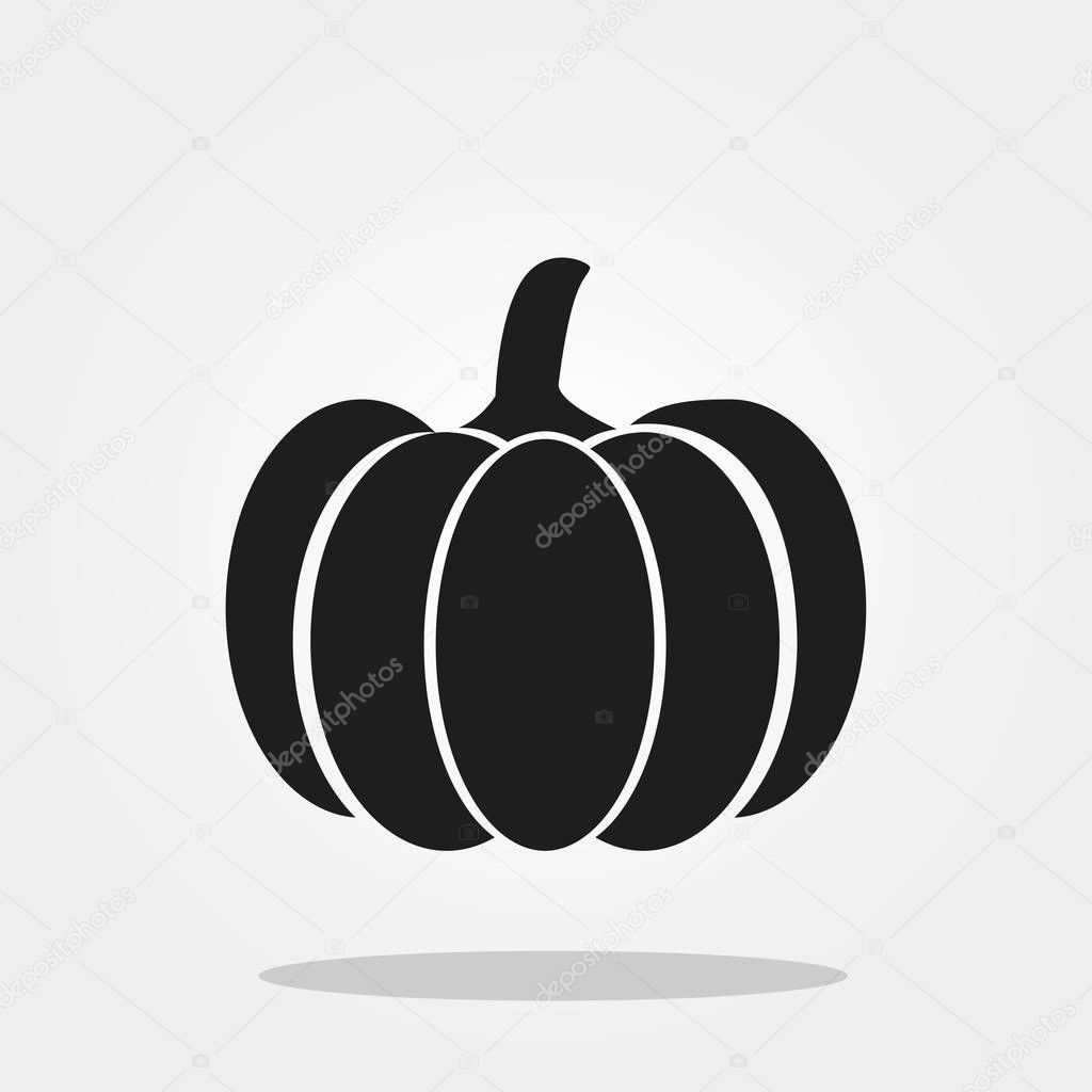 Pumpkin  icon in trendy flat style isolated on color background. Vegetables symbol for your design, logo, UI. Vector illustration, EPS10. Flat style.
