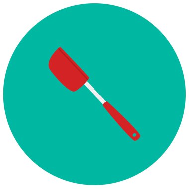 Çorba kaşığı renk arka plan üzerinde izole trendy düz stil şirin simgesini. Mutfak eşyaları simgesi tasarım, logo, UI. Vektör çizim, Eps10.