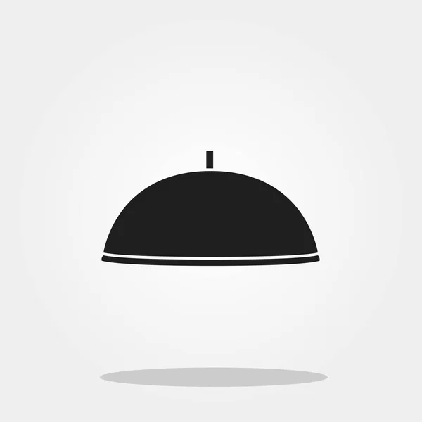 Cubierta de alimentos lindo icono en el estilo plano de moda aislado en el fondo de color. Símbolo de utensilios de cocina para su diseño, logotipo, UI. Ilustración vectorial, EPS10 . — Vector de stock