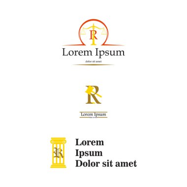 R harfi hukuk ve avukat logosu, zarif hukuk ve avukat firma vektör logo tasarlayın. Şirket, marka, kimlik