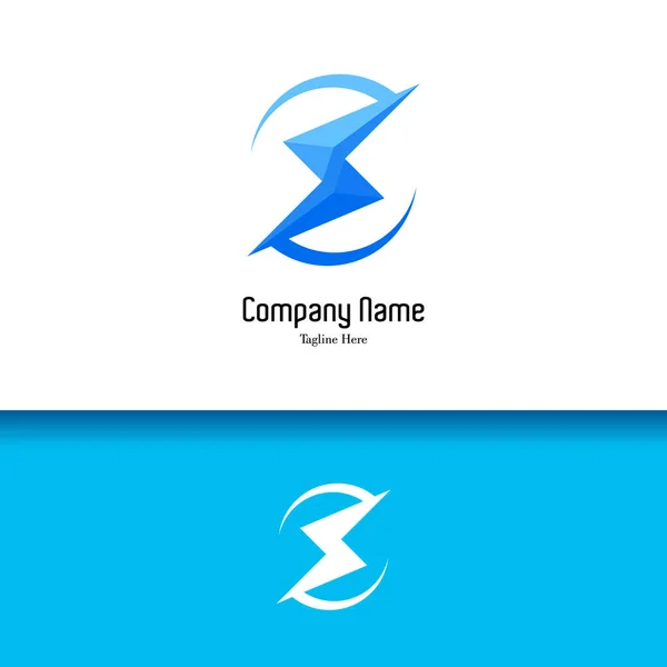 Plantilla de logotipo de ecología energética, para empresa de branding. Tendencia colorido resaltado y elegante diseño ilustración — Vector de stock