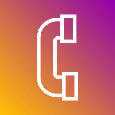 Gri arka plan üzerinde izole trendy düz stil telefon simgesini. Internet ve e-ticaret simgesi tasarım, logo, UI. Vektör çizim, Eps10.