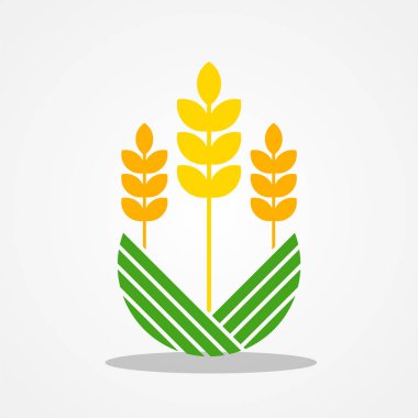 Düz stil tasarlamak için marka şirket eğilimleri tarım tipi logo şablonu Tarım sanayi