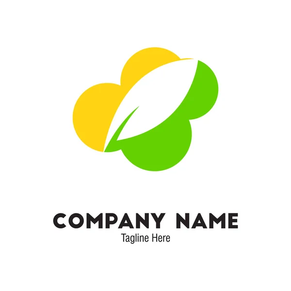 Modèle de logo de marque agricole et agricole. Étiquette pour les produits agricoles naturels et l'entreprise. Logotype de couleur isolé sur fond blanc. Illustration vectorielle . — Image vectorielle