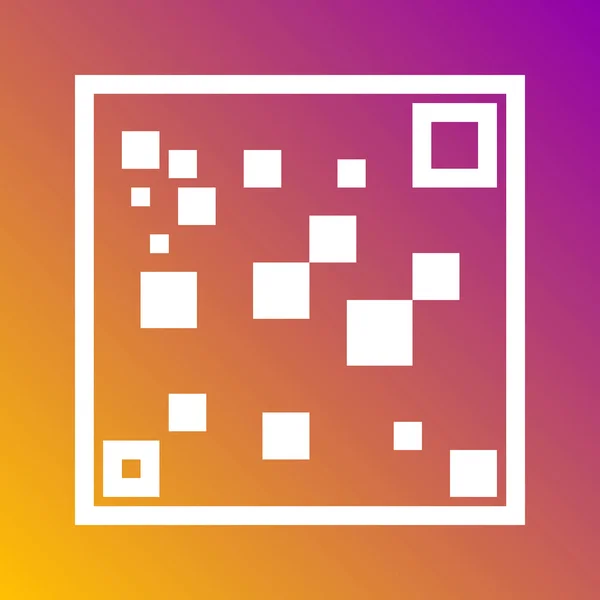 Icono de escaneo de código QR en estilo plano de moda aislado sobre fondo gris. Símbolo de Internet y comercio electrónico para su diseño, logotipo, interfaz de usuario. Ilustración vectorial, EPS10 . — Vector de stock