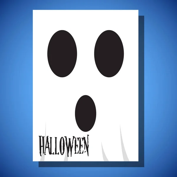 Folheto de Halloween design de estilo plano ilustração, desenhos animados na moda e bonito —  Vetores de Stock