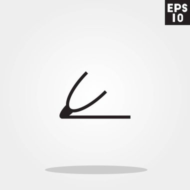 Trendy düz stil gri arka plan üzerinde izole işareti yazma simgesini. Internet ve office simgesi tasarım, logo, UI. Vektör çizim, Eps10.