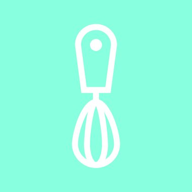 El çırpma teli simgesi gri arka plan üzerinde izole trendy düz tarzı. Mutfak tasarım, logo, UI simgesi. Vektör çizim, Eps10.