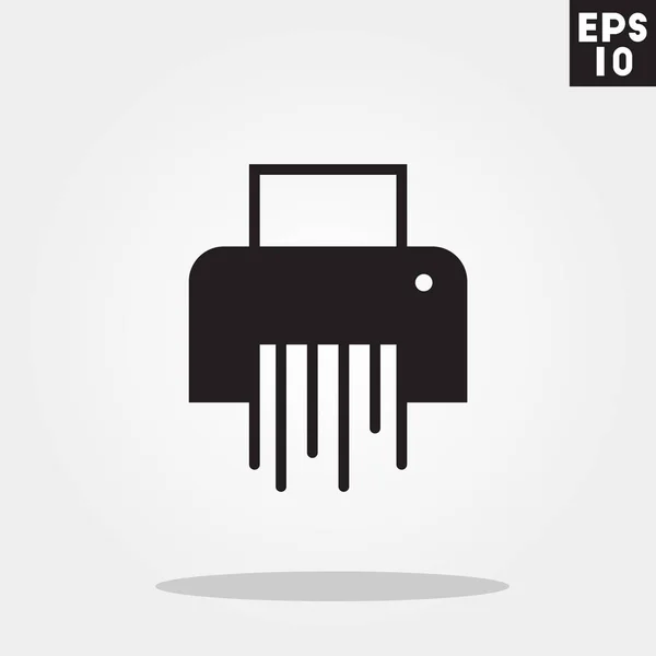 Parçalayıcı, yok edici kağıt simgesi gri arka plan üzerinde izole trendy düz tarzı. Internet ve office simgesi tasarım, logo, UI. Vektör çizim, Eps10.