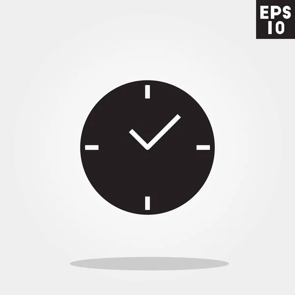 灰色の背景に分離されたトレンディなフラット スタイルの壁時計のアイコン。あなたのデザイン、ロゴ、Ui のインターネットおよびオフィスのシンボル。ベクトル図、Eps10. — ストックベクタ