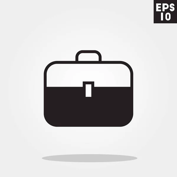 Icône de valise dans un style plat tendance isolé sur fond gris. Internet et symbole de bureau pour votre conception, logo, UI. Illustration vectorielle, EPS10 . — Image vectorielle