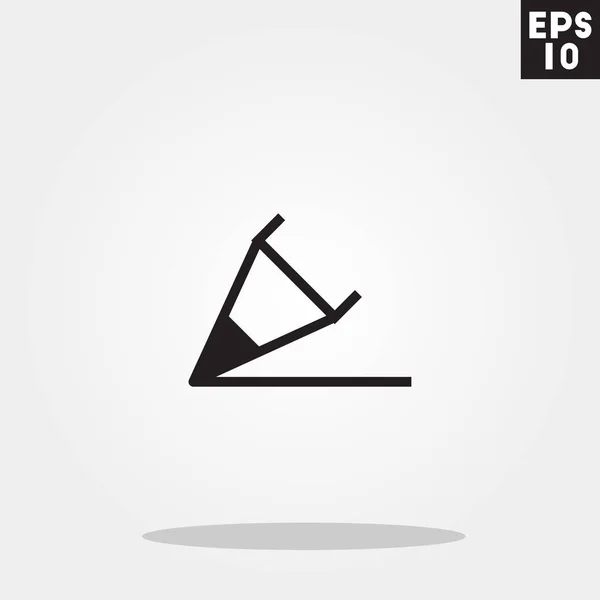 Icono de escritura a lápiz en estilo plano de moda aislado sobre fondo gris. Símbolo de Internet y oficina para su diseño, logotipo, interfaz de usuario. Ilustración vectorial, EPS10 . — Vector de stock