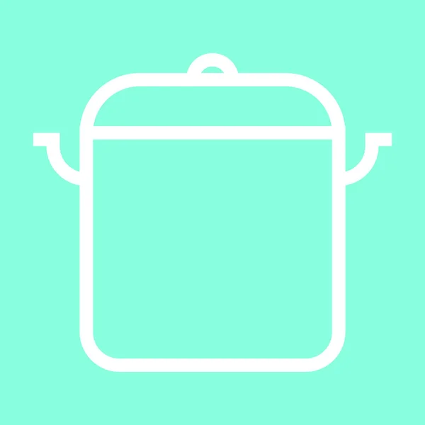 Ícone de panela de guisado em estilo moderno e plano isolado em fundo cinza. Símbolo de cozinha para o seu design, logotipo, UI. Ilustração vetorial, EPS10 . —  Vetores de Stock