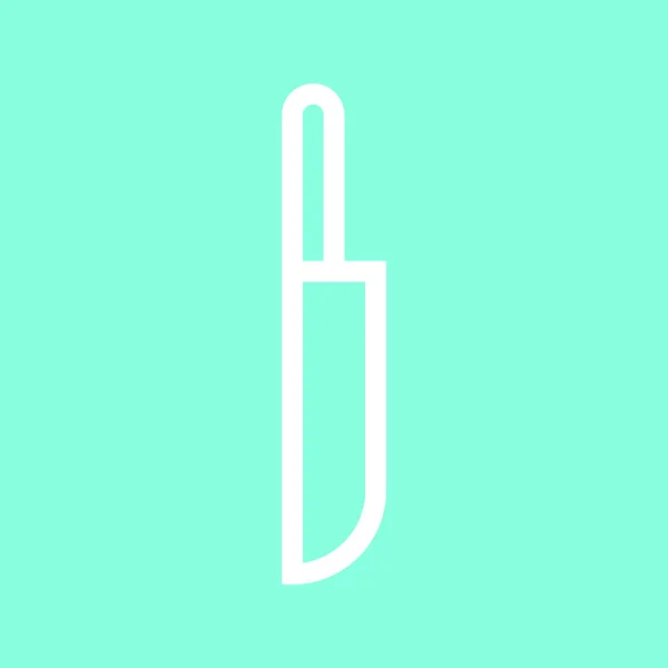 Icono de cuchillo de cocina en estilo plano de moda aislado sobre fondo gris. Símbolo de cocina para su diseño, logotipo, interfaz de usuario. Ilustración vectorial, EPS10 . — Archivo Imágenes Vectoriales