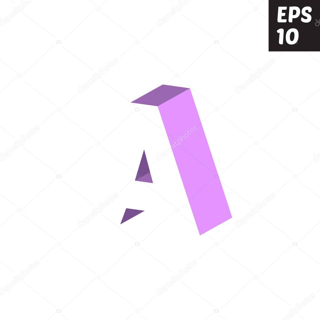 A logo initial letter alphabetical template colorful branding negative space block