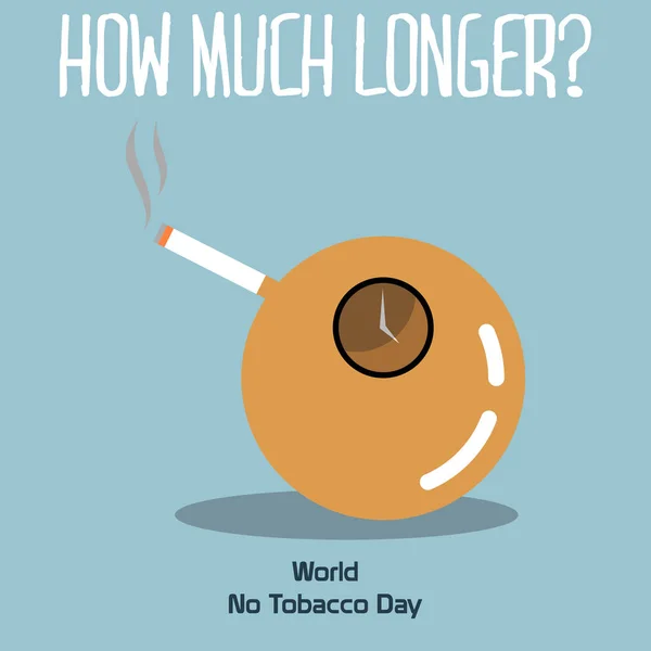 Wereld geen tabak dag celebation, teken voor remembrance ontwerp illustratie plat cute cartoon 31 kan trend populaire — Stockvector
