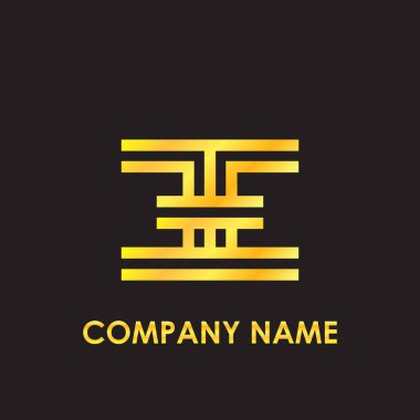 İlk harf Ee zarif altın küçük harf logo şablonu siyah arka plan yansıması