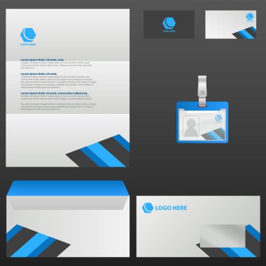 Kurumsal ileti örneği şablonu tasarlamak siyah arka plan üzerine.