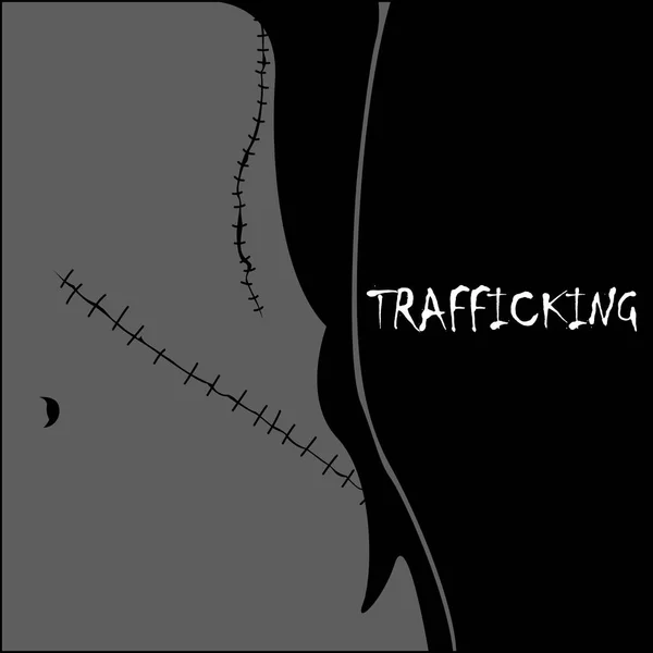 Ανθρώπινης Εμπορίας Ημέρα Ευαισθητοποίησης Τέσσερις Πληκτρολογήστε Εικονογράφηση Της Εμπορίας Ανθρώπων — Διανυσματικό Αρχείο