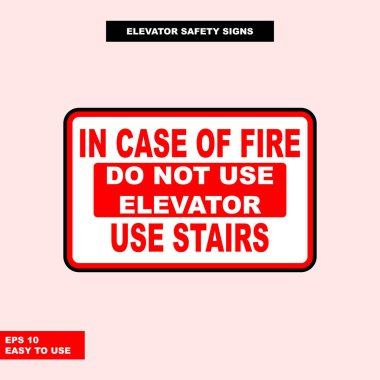 Asansör işareti vektör stil versiyonunda, kullanımı kolay ve gemide yazdırma