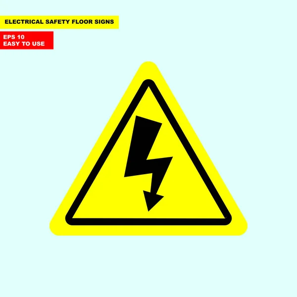 Danger Haute Tension Signe Danger Électrique Version Vectorielle Facile Utiliser — Image vectorielle