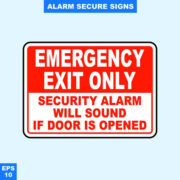 Signes Alarme Urgence Alerte Sécurité Version Vectorielle Faciles Utiliser Imprimer — Image vectorielle