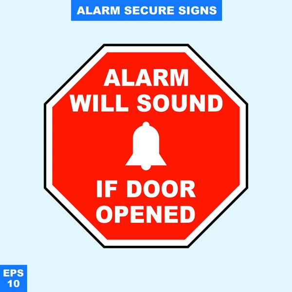 Emergency Alarm Security Alert Signs Vector Style Version Easy Use — Stock Vector