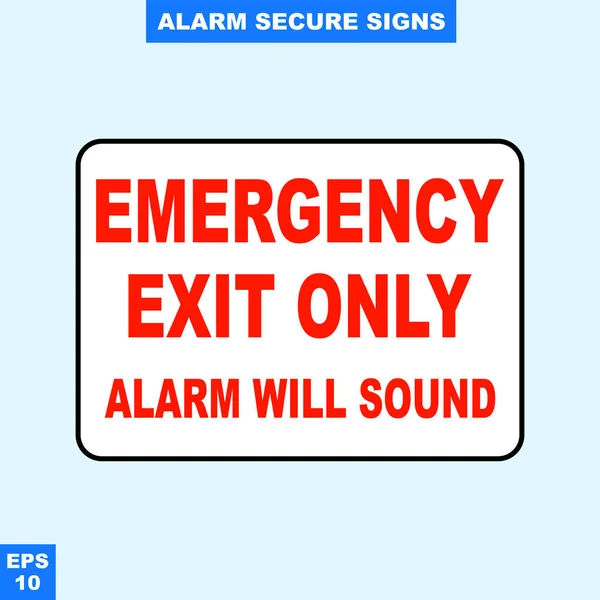 Emergency Alarm Security Alert Signs Vector Style Version Easy Use — Stock Vector