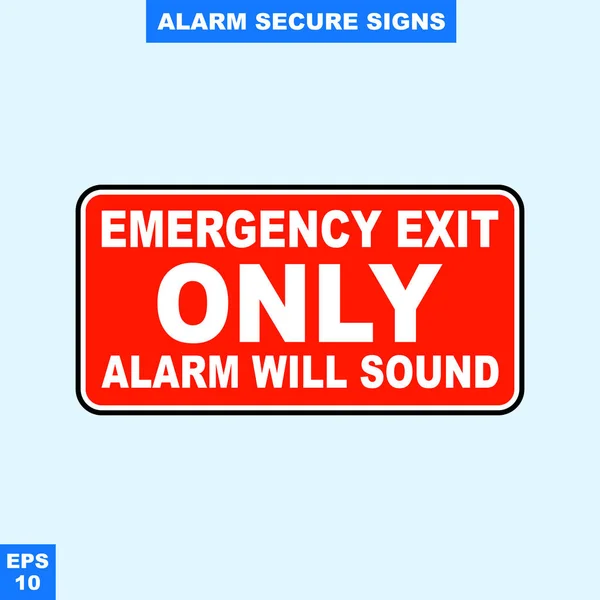 Emergency Alarm Security Alert Signs Vector Style Version Easy Use — Stock Vector