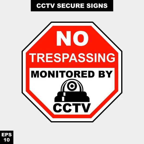 Cctv Alarma Monitoreado Señal Cámara Vídeo Horas Versión Estilo Vectorial — Archivo Imágenes Vectoriales